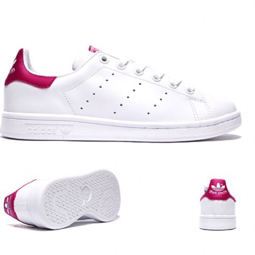 Pink Adidas Stan Smiths kids 7